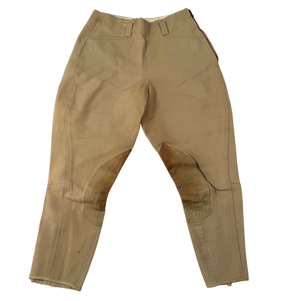 Vintage 70s Equi-Stretch Prestige No-Flare Breeches Tan Patch Riding Pants R28
